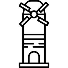 Windmill Icon Vector Element