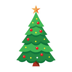 Christmas tree isolated on white background