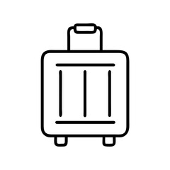 Suitcase travel bag luggage baggage icon vector illustration for vacations and trips planning