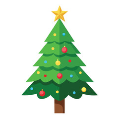 Christmas tree isolated on white background