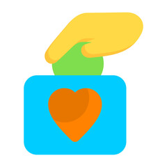 Charity Contribution Flat Icon