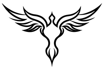 vector silhouette of a bird