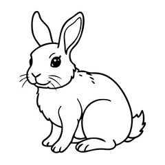 Obraz premium Cute Bunny Vector Illustration for Coloring Books and Design Projects