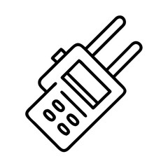 Walkie talkie icon vector illustration, portable radio transceiver for communication device design