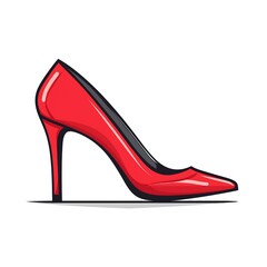 Elegant Red High Heel Fashion Footwear: Stylish, Trendy, and Iconic Evening Wear Shoes