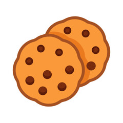 Chocolate Chip Cookie with Crisp Edge Icon Design