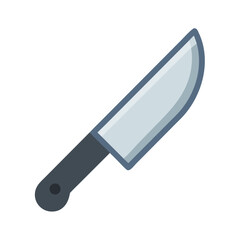 Kitchen Knife with Sharp Blade Icon Design