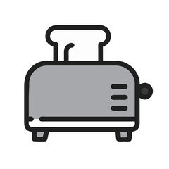 Pop-Up Toaster with Lever Handle Icon Design