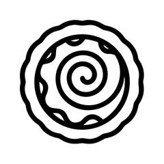 Swirled Pastry with Center Filling Icon Design