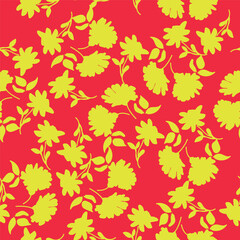 Creative collage contemporary floral seamless pattern leaf. Fashionable template for design.	
