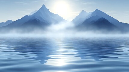 Majestic mountains and a tranquil lake beneath a cloudy sky