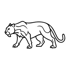 Obraz premium Vector Illustration Panther Silhouette Art for Tattoo and Graphic Design Projects