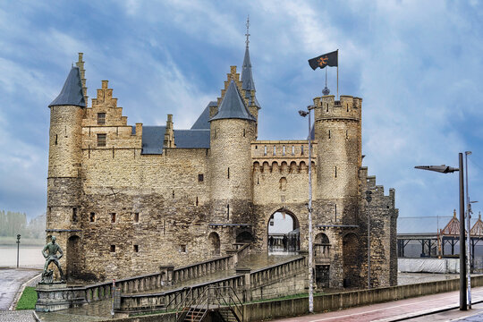 Het Steen, medieval fortress in the old city centre of Antwerp, Belgium