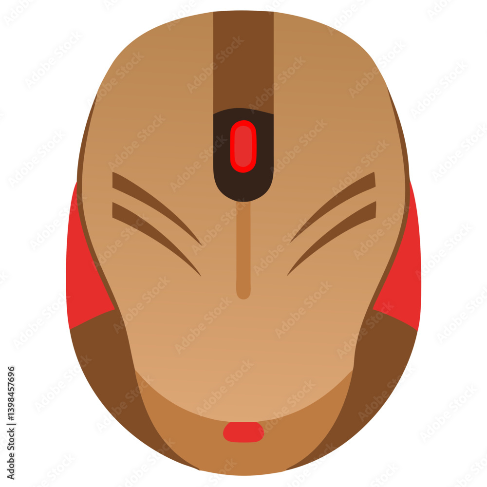 Poster futuristic robot helmet vector design for sci-fi art and graphic projects