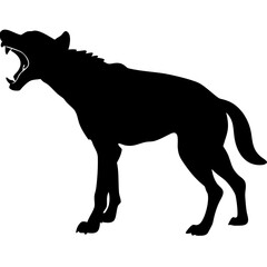 Obraz premium Fierce Wolf Silhouette Vector Art for Tattoo and Design Projects