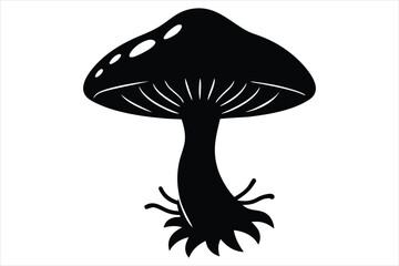 Adaptogen Mushroom Silhouette