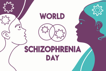 WORLD SCHIZOPHRENIA DAY vector illustration