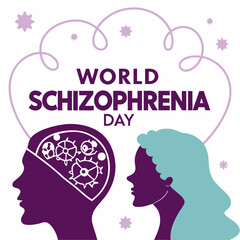 WORLD SCHIZOPHRENIA DAY vector illustration