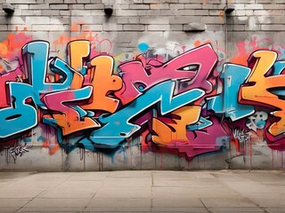 graffiti on the wall ,Ai generated 