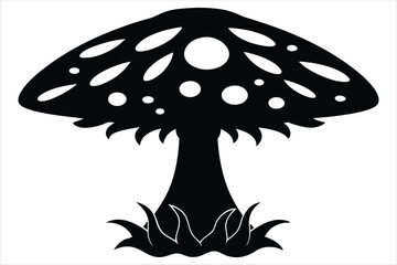 Adaptogen Mushroom Silhouette