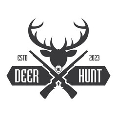 deer hunter icon vector illustration template design logo template