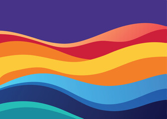 Abstract colorful waves design
