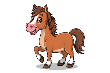 Adorable Cartoon Horse Illustration