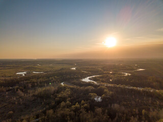 Sunset over the Seym River