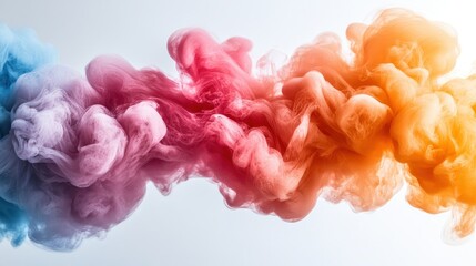 Fototapeta premium Abstract Colorful Ink Swirls: A vibrant symphony of colors in motion, capturing the fluidity and beauty of liquid art.