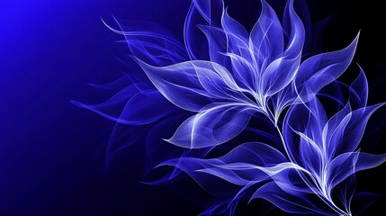 Fototapeta premium Abstract Blue Floral Design Background