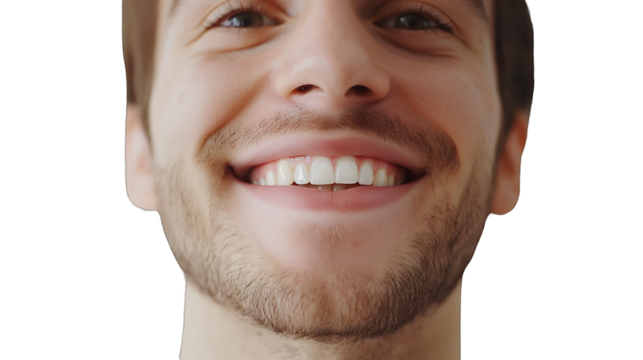 a young man smiling with a on a transparent background, PNG image, PNG file, Generative art.