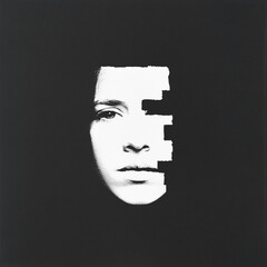 a monochrome portrait of a worried man