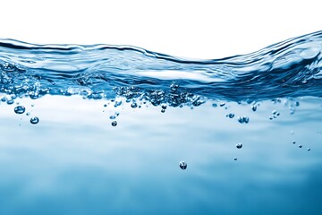 Minimalist water ripple with a single drop creating smooth waves, symbolizing purity, balance, and natural fluid motion in a serene setting