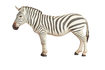 Fototapeta premium a picture of a white zebra on a transparent background, PNG image, PNG file, Generative art.