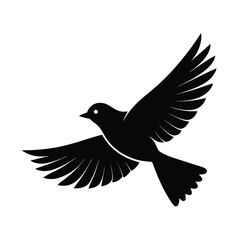 bird flight vector art silhouette