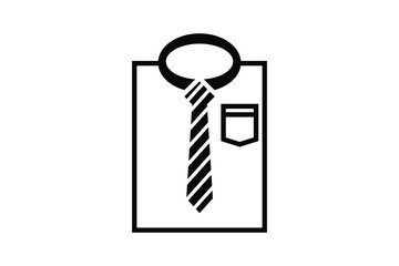 Suit icon silhouette art vector on white background