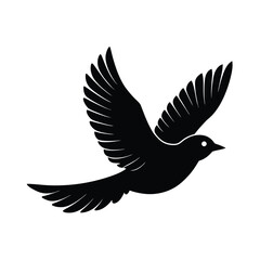 bird flight vector art silhouette