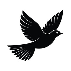 bird flight vector art silhouette