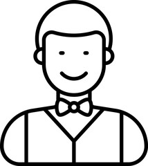 Waiter icon stock vector illustration