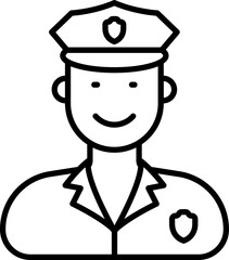 Policeman icon stock vector illustration