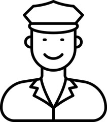 Pilot icon stock vector illustration
