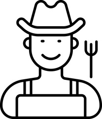 Farmer icon stock vector illustration