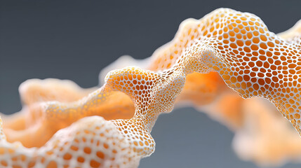 Abstract Orange And White Honeycomb Pattern Design