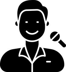 Reporter icon stock vector illustration