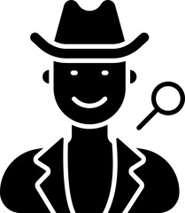 Detective icon stock vector illustration