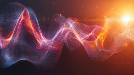 Abstract Energy Wave: A Symphony of Light and Color