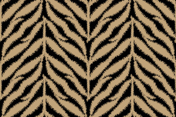 Ikat abstract background art. Ethnic tribal, boho colors seamless wallpaper. Motif ethnic handmade beautiful Ikat art. Ethnic abstract floral background art. © supachai