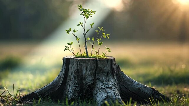 The fall and revival of business ideas. To nurture their own future successes. A tree is cut down, yet it can regrow.