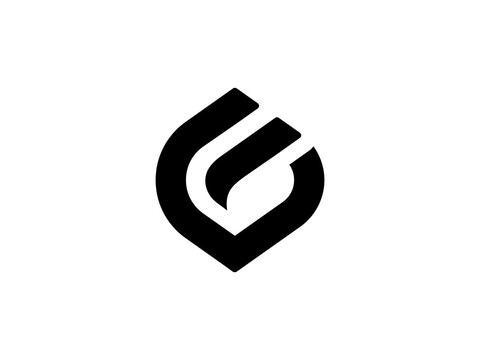 abstract gf letter logo - gf logo