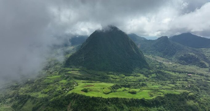 Aerial view of Cerro Tusa in Colombia